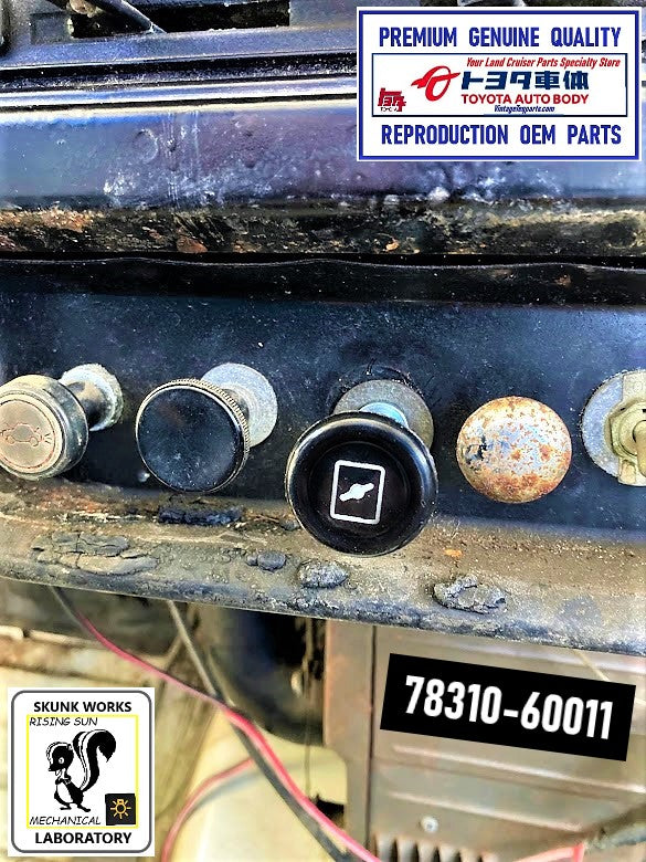 CHOKE CABLE Assy. Part # 78310-60011 Fits ALL 1962-12/74 FJ40 FJ45