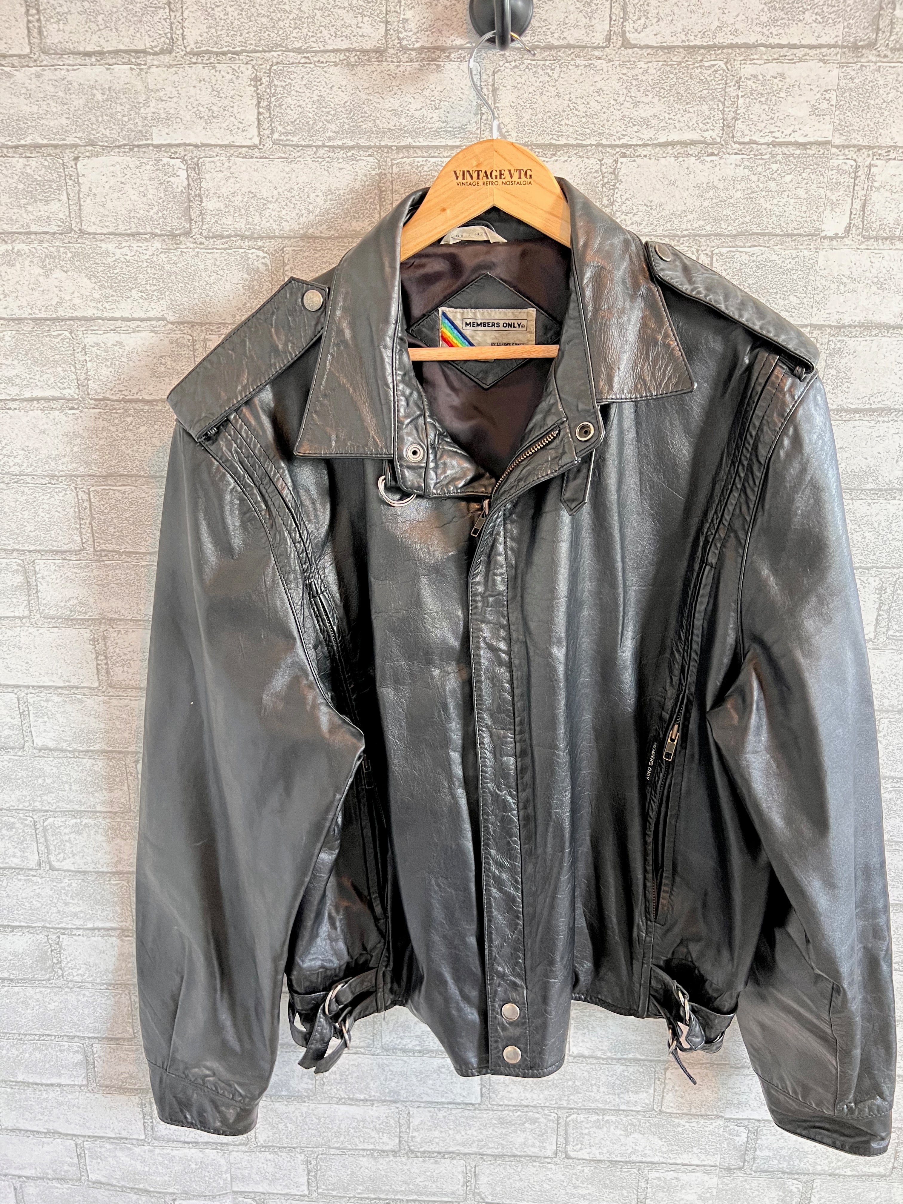 Vintage 80s Members Only Black Leather Jacket. – Vintage VTG