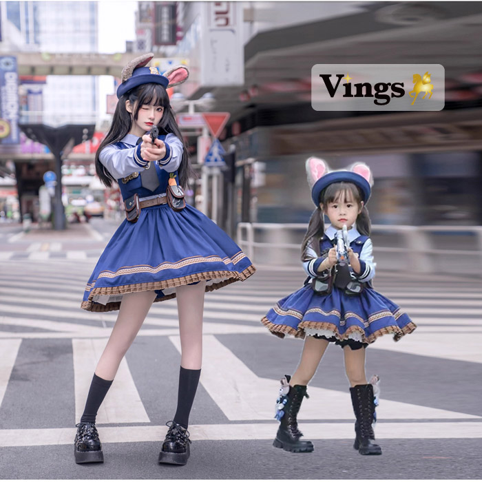 ディズニー ズートピア ジュディ・ホップス風 ワンピース 大人 子供