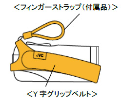 JVCから、防水、防塵、耐衝撃、耐低温に対応したY字グリップベルト採用