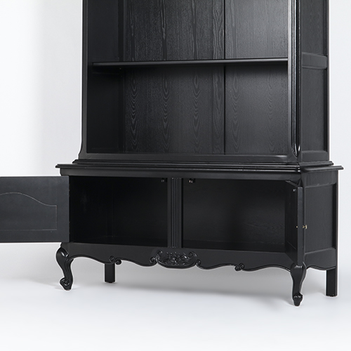 Baroque バロック アンティーク調 キャビネット ブラック 木製 VJC5079