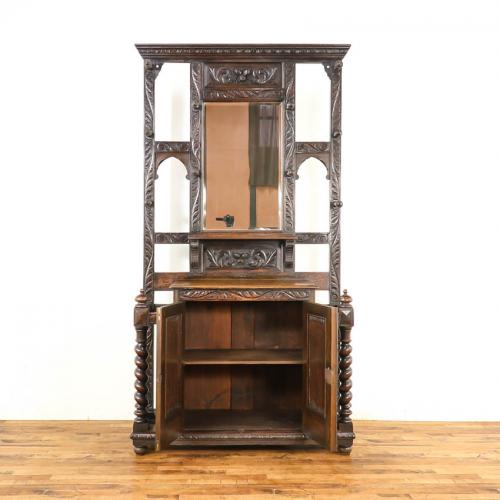 イギリスアンティーク ホールスタンド 玄関用家具 オーク材 v_59247