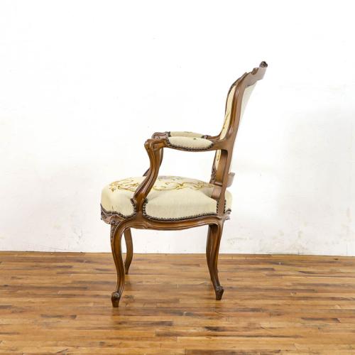 フレンチアンティーク アームチェア 肘掛け椅子 ウォールナット材