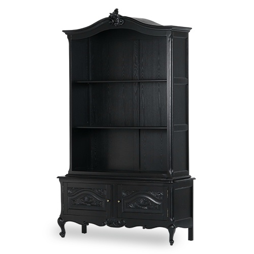 Baroque バロック アンティーク調 キャビネット ブラック 木製 VJC5079