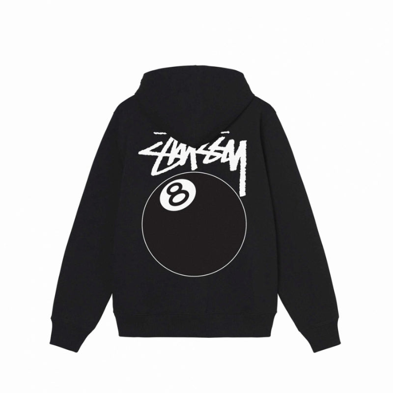 8 Ball Stussy Black Zipper Hoodie – Vintage Jacket