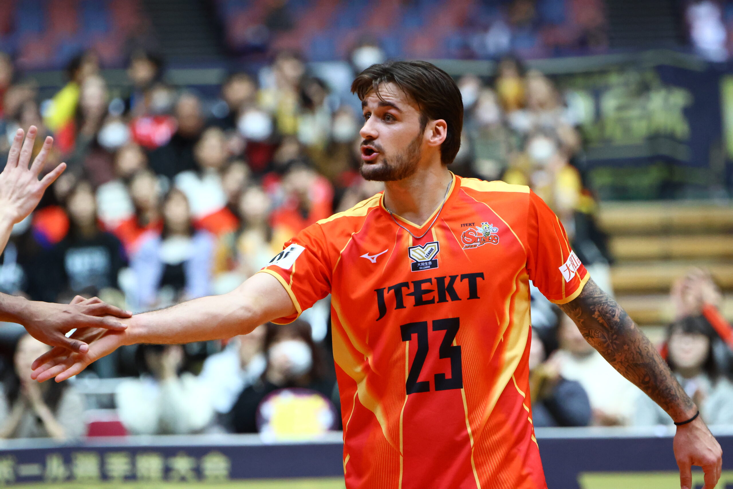 ジェイテクトSTINGS愛知に加入したアメリカ代表のデファルコが日本に