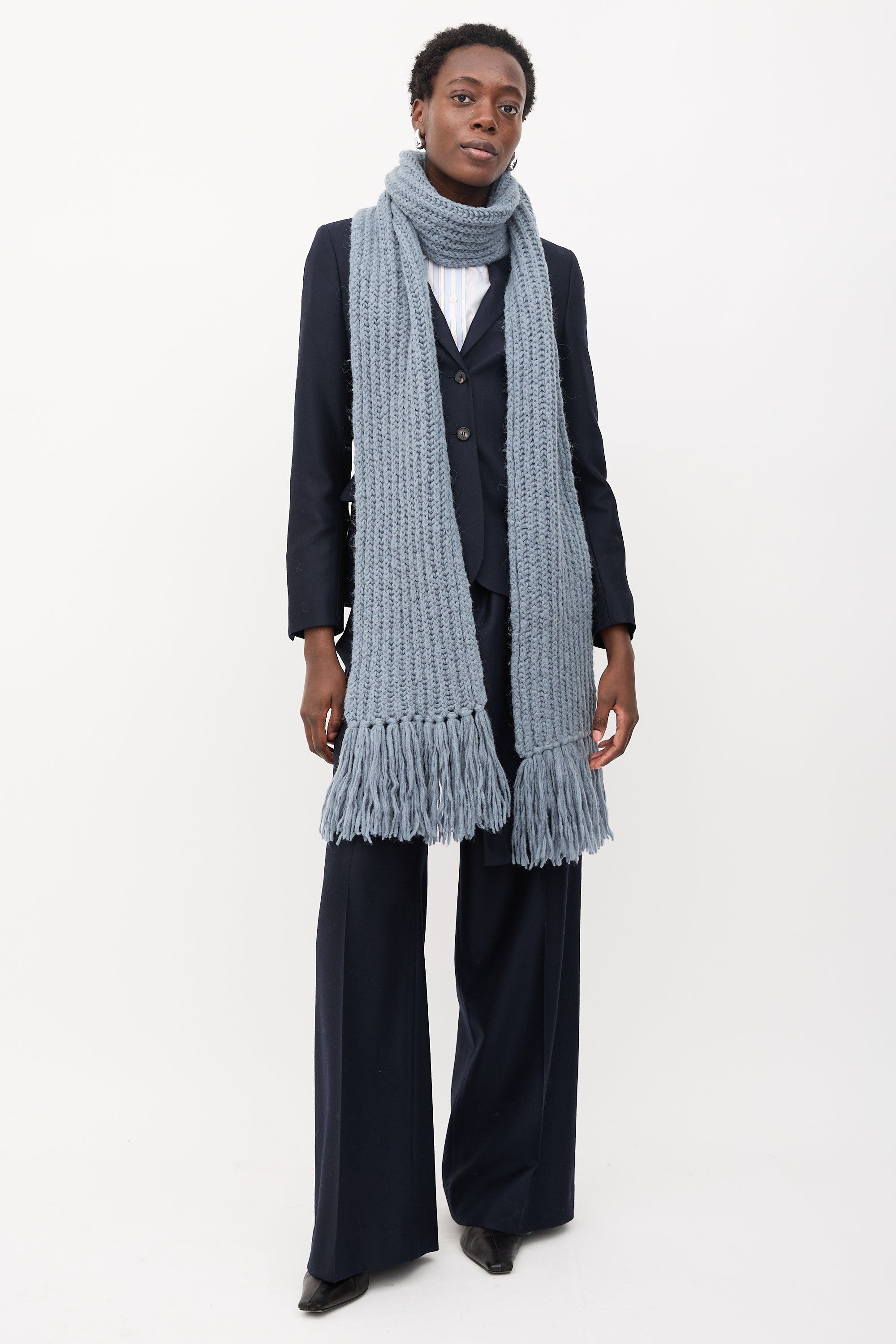 Dries Van Noten // Merino Wool Fringe Scarf – VSP Consignment