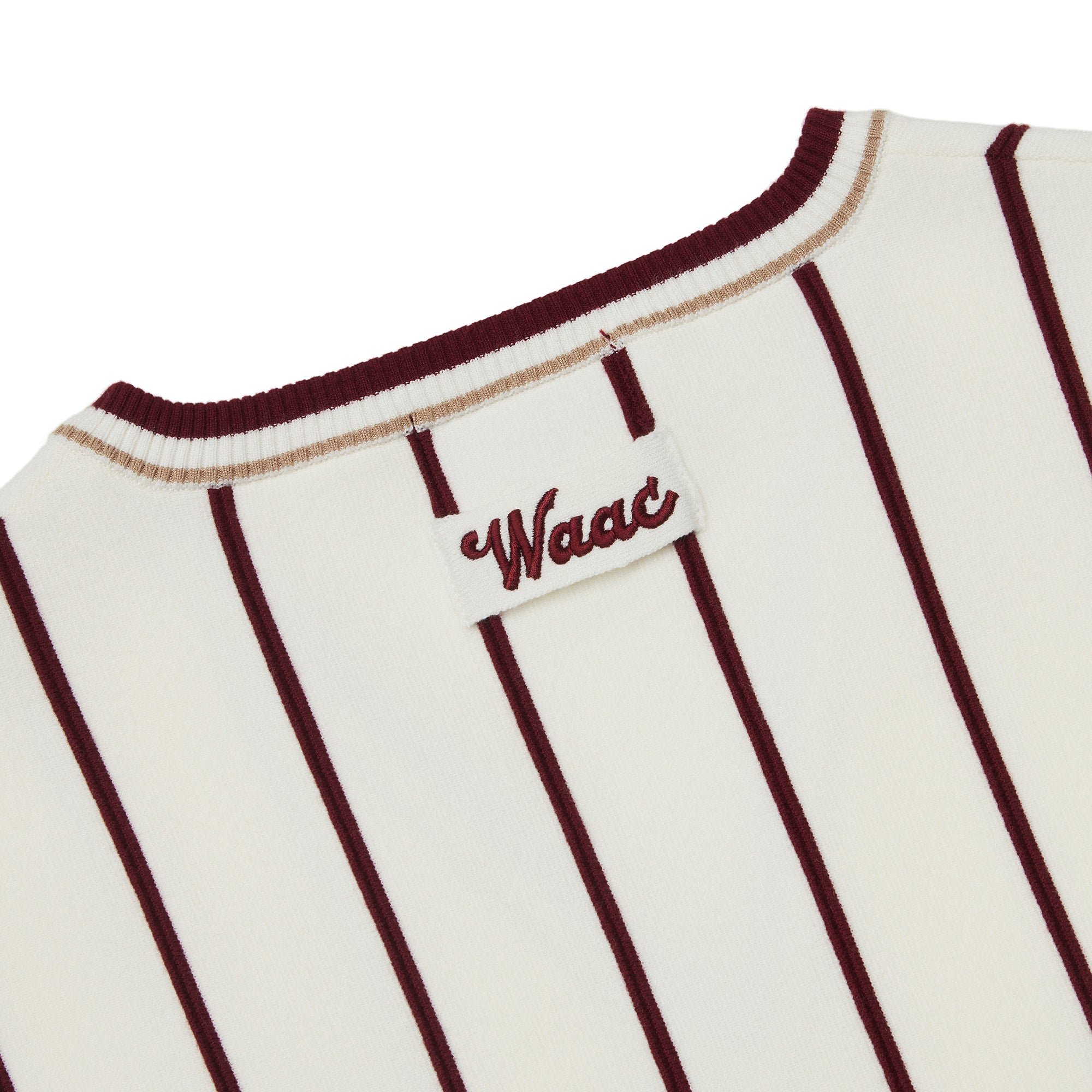 WOMEN トラッドストライプニットベスト アイボリー