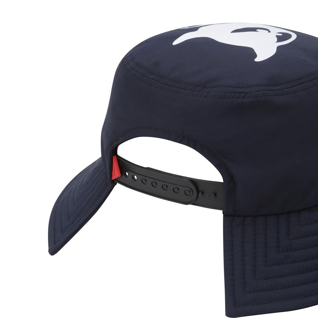 UNISEX WAACKYオープンバックバケットハット ネイビー