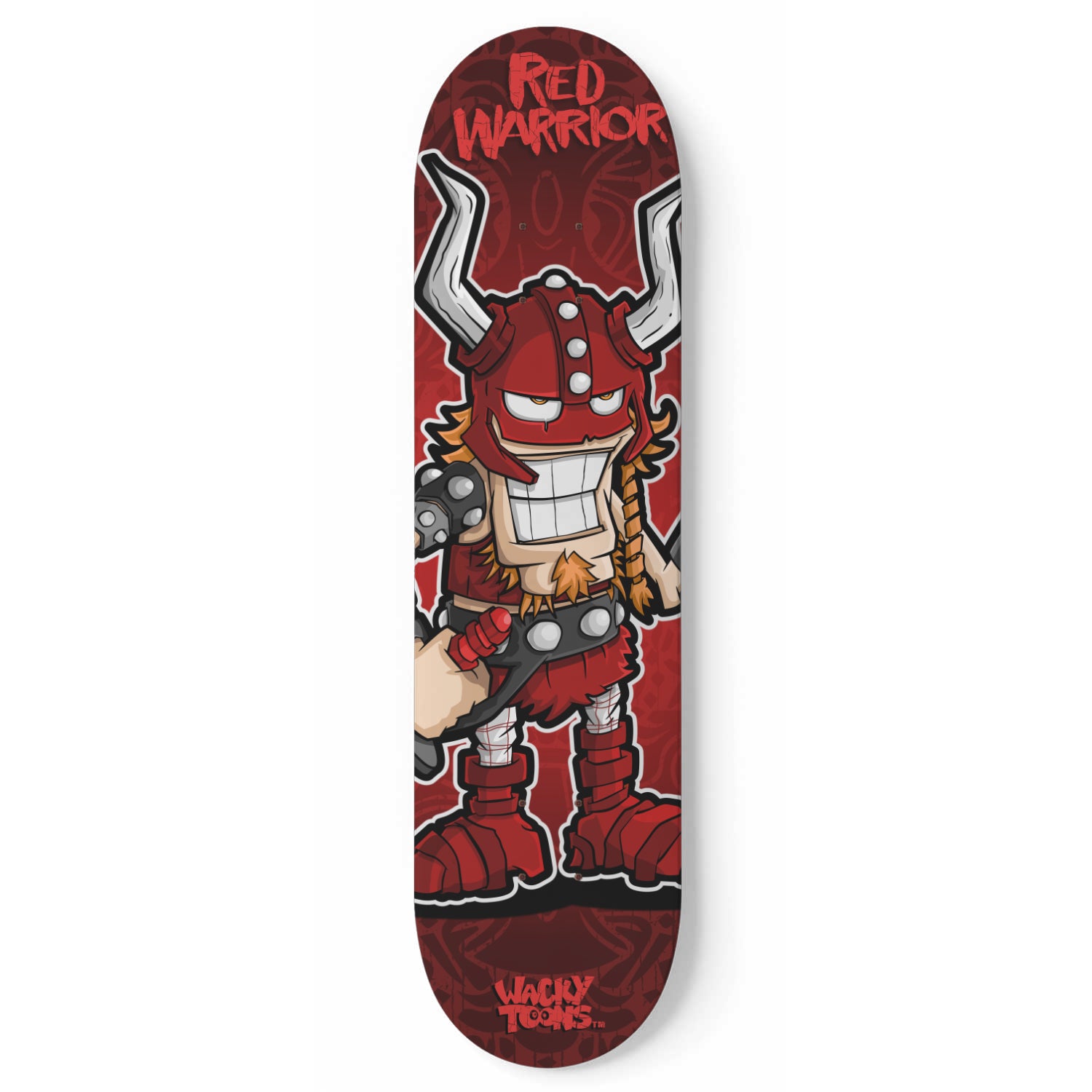 Red Warrior Skateboard – Wacky Toons