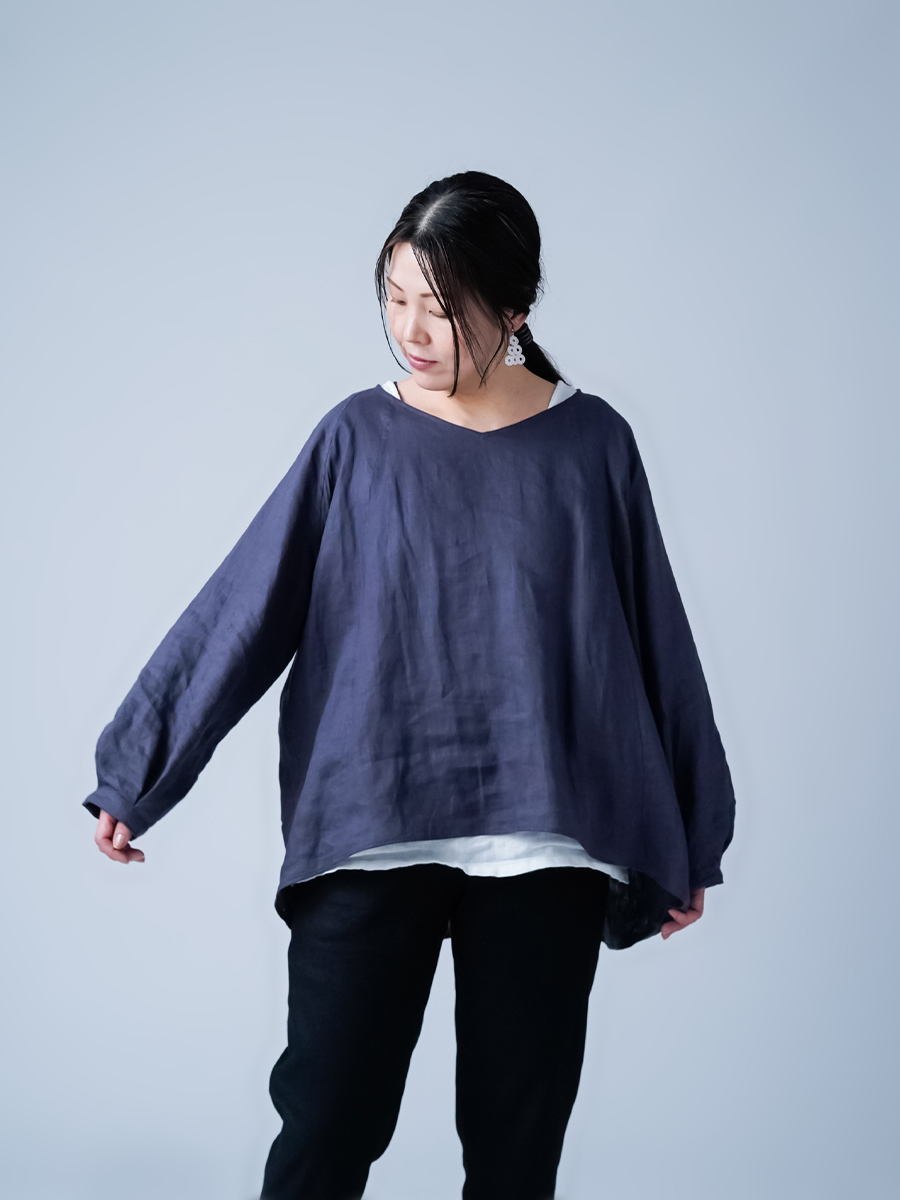 リネントップス】夏のわがままに応える Aライン袖ふんわりトップス