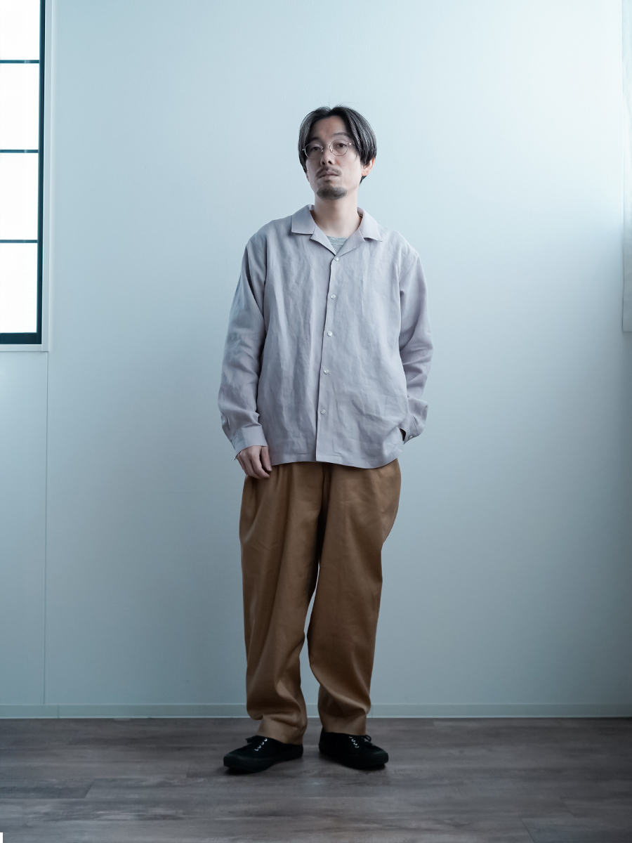リネンシャツ】程よいヌケ感ほしい方必見！ リネン オープンカラー