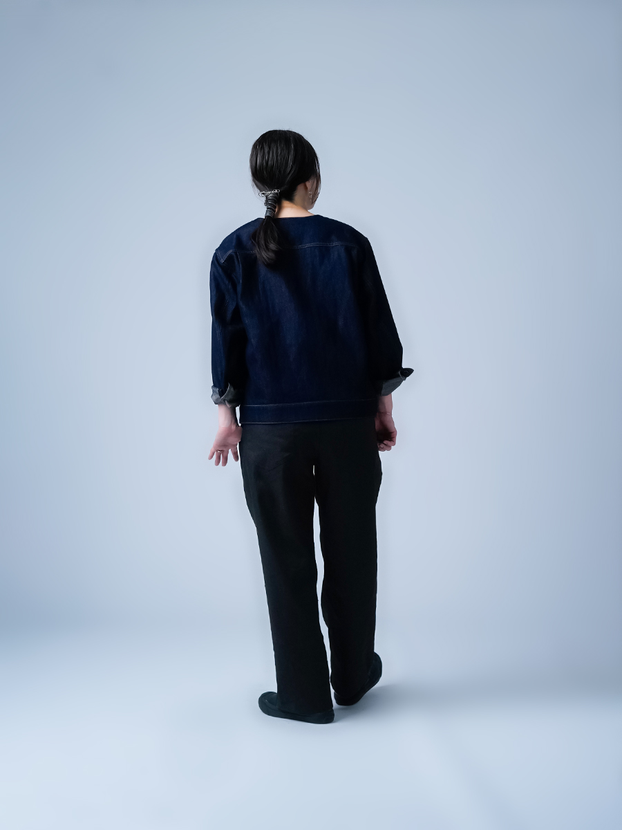 リネンソロテックス】遠藤パンツ2 スラントポケットパンツ／ ブラック