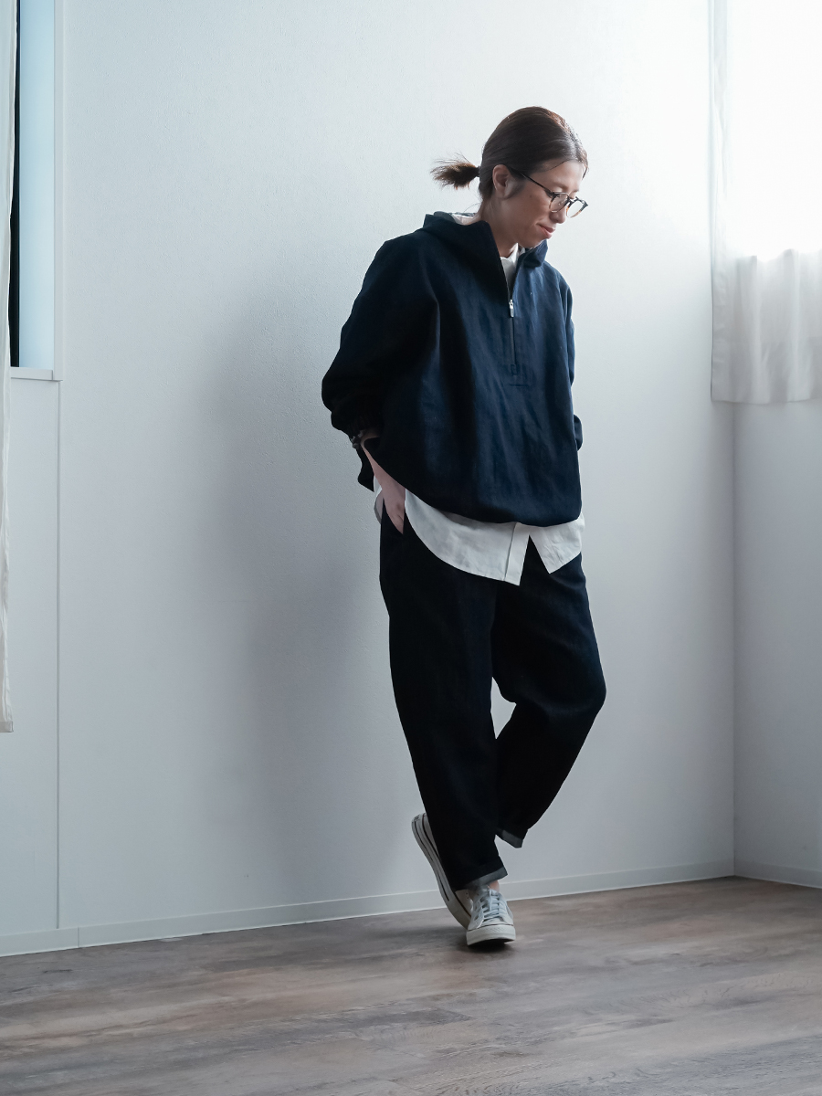 リネンデニム】みんな大好き 一番使いやすいシルエットのデニムパンツ