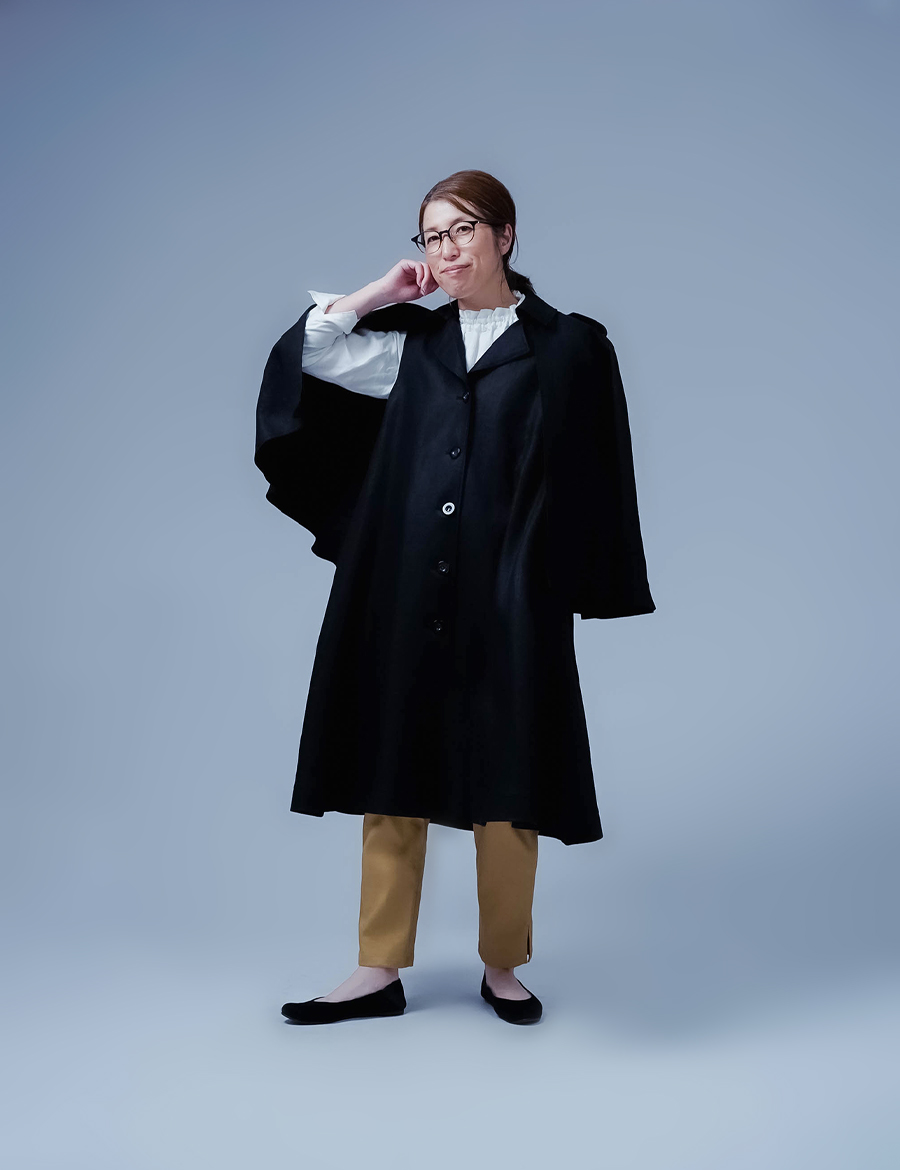 プレミアム】世界に通じる極上の仕立て リネン インバネスコート 総裏