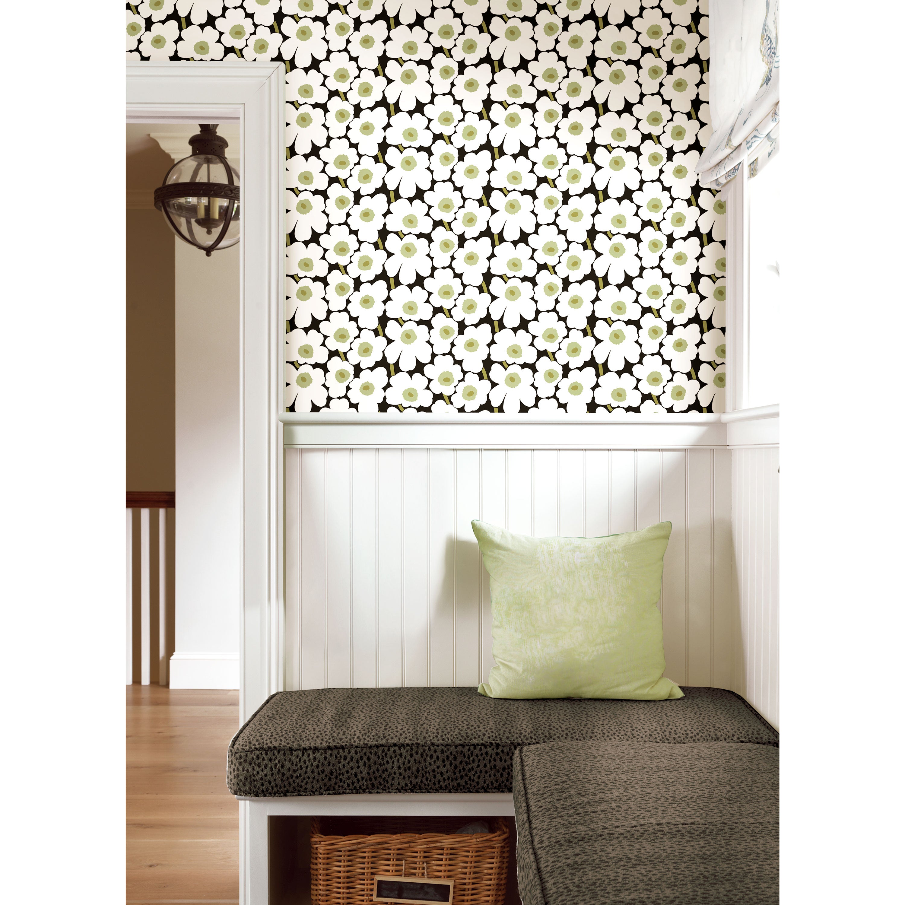 はがせる シール 壁紙 marimekko × NU WALLPAPER / Black Pieni Unikko