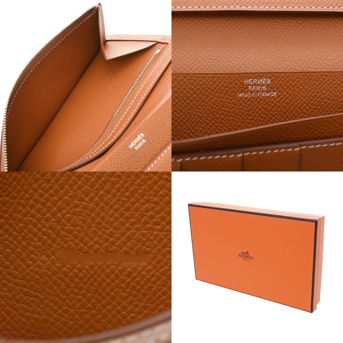 エルメス ベアン スフレ ゴールド ヴォーエプソン ユニセックス 財布