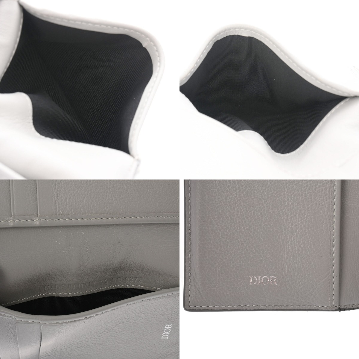 ディオール カードケース CDダイヤモンド グレー PVC メンズ 【中古