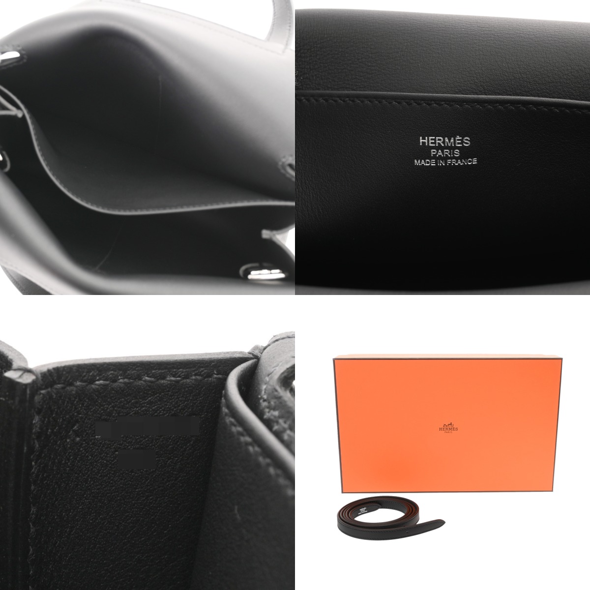 エルメス アルザン ミニ 2WAYショルダーバッグ ブラック ヴォー