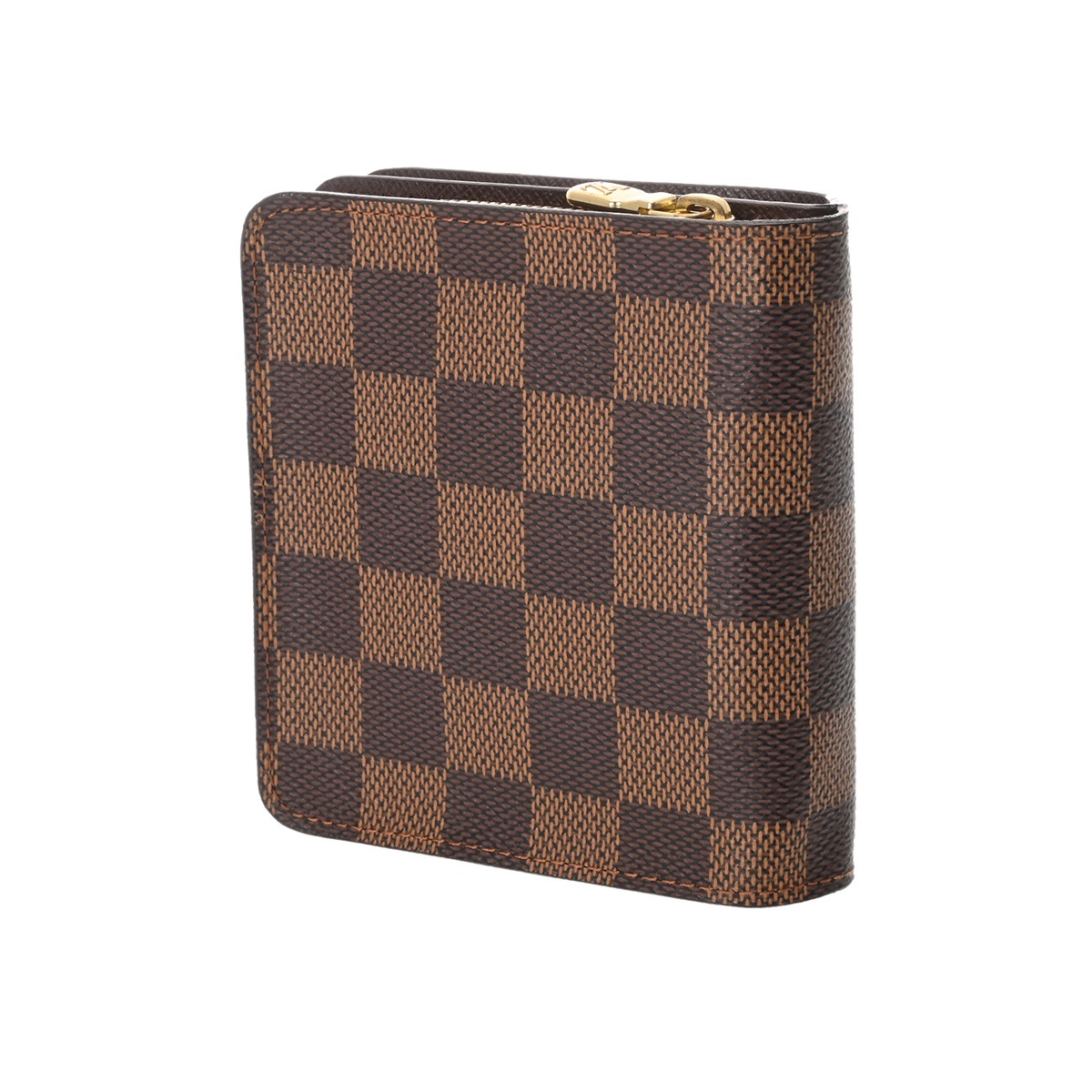 ルイ ヴィトン ダミエ コンパクトジップ ブラウン N61668 ダミエ