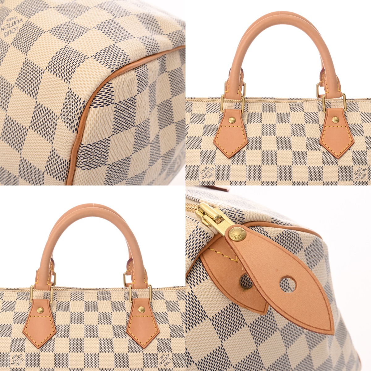 ルイヴィトン ダミエアズール スピーディ 30 ホワイト N41533 ダミエ