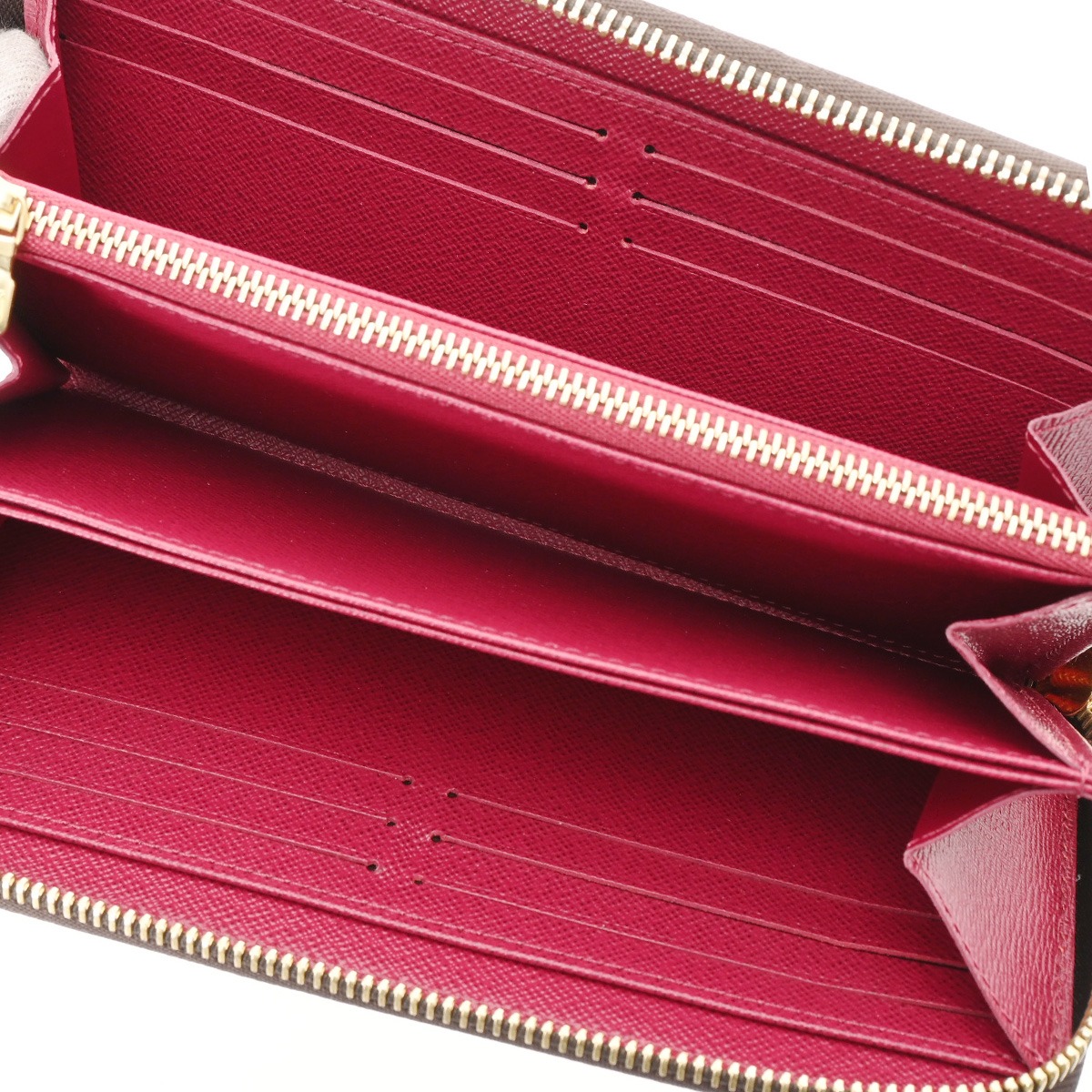 ルイ ヴィトン モノグラム ジッピーウォレット フューシャ M41895