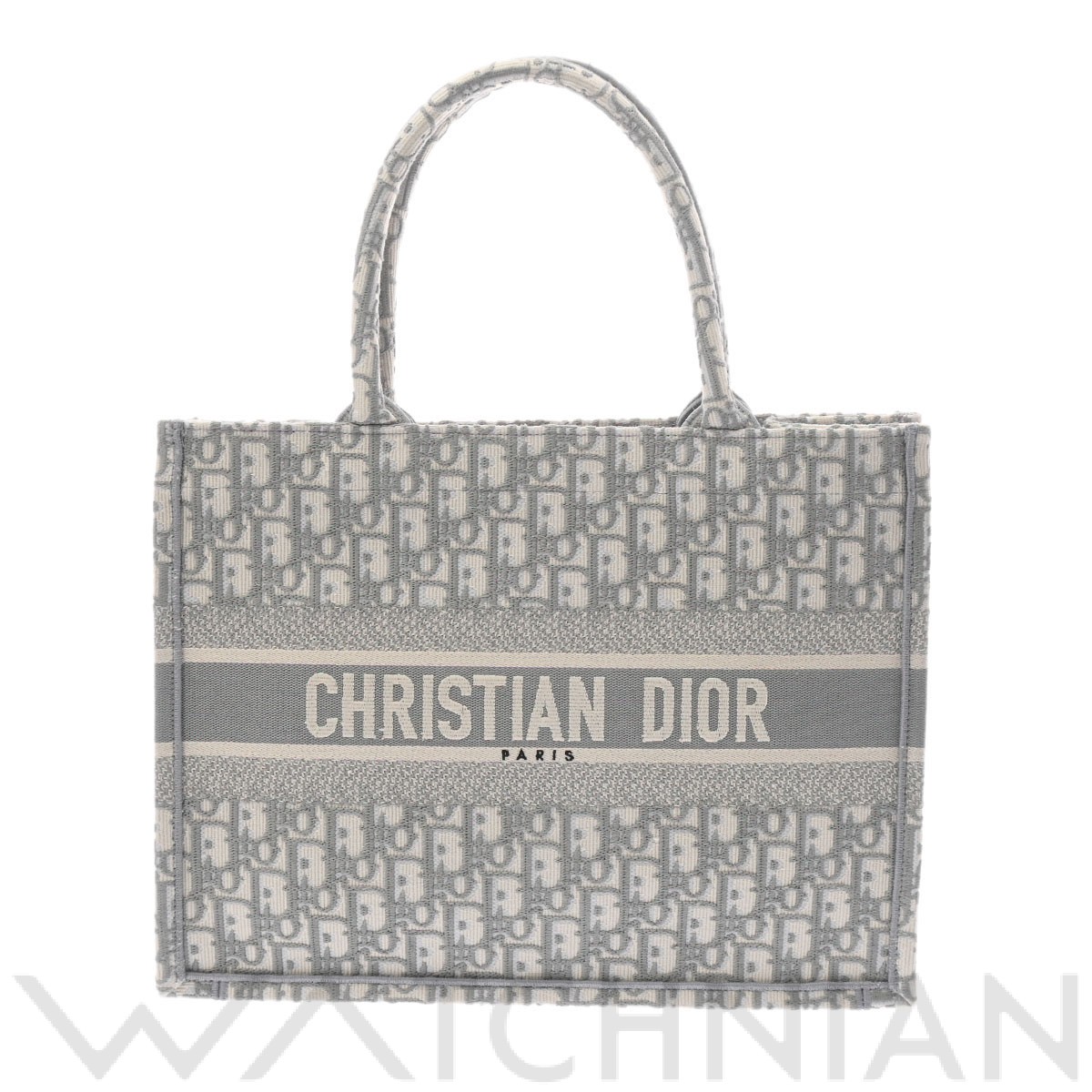 ディオール / Dior ブックトート ミディアムバッグ エクリュ/グレー