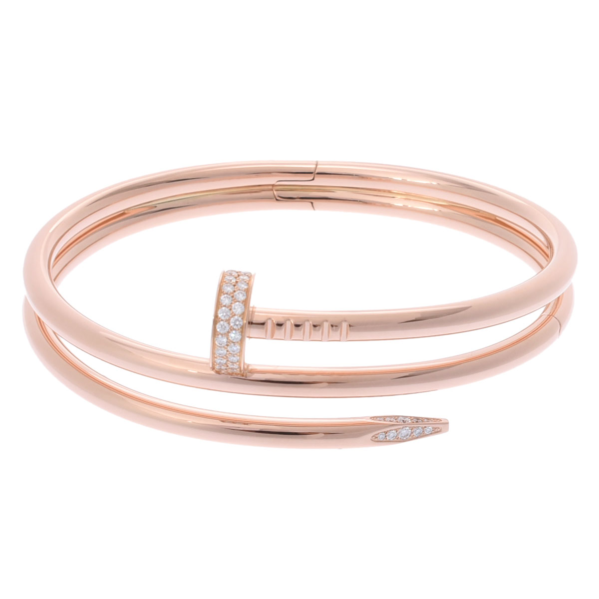 カルティエ ジュストアンクルブレスレット ダブル #16 ゴールド K18