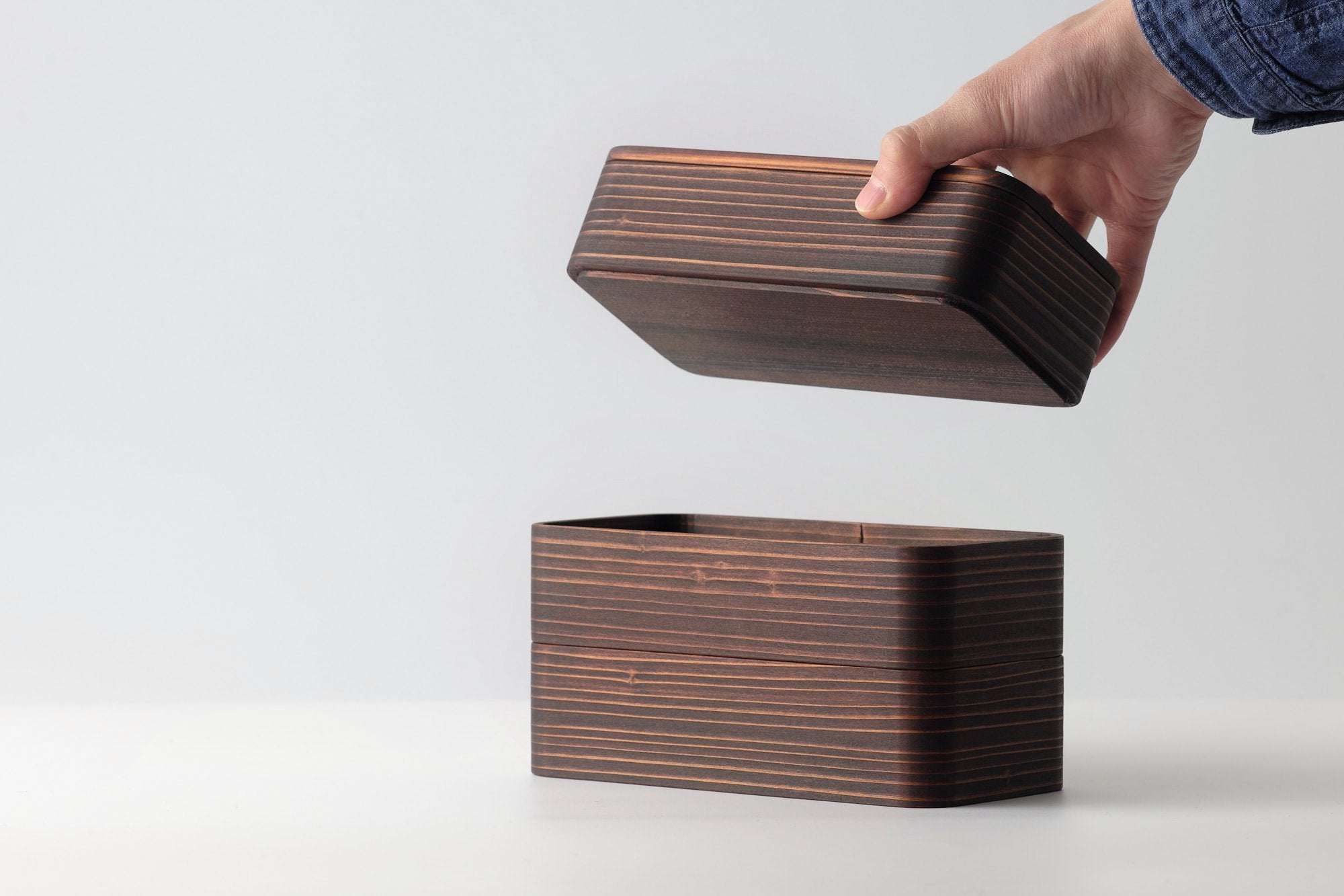 うるしの弁当箱（拭き漆）重箱｜杉の木クラフト