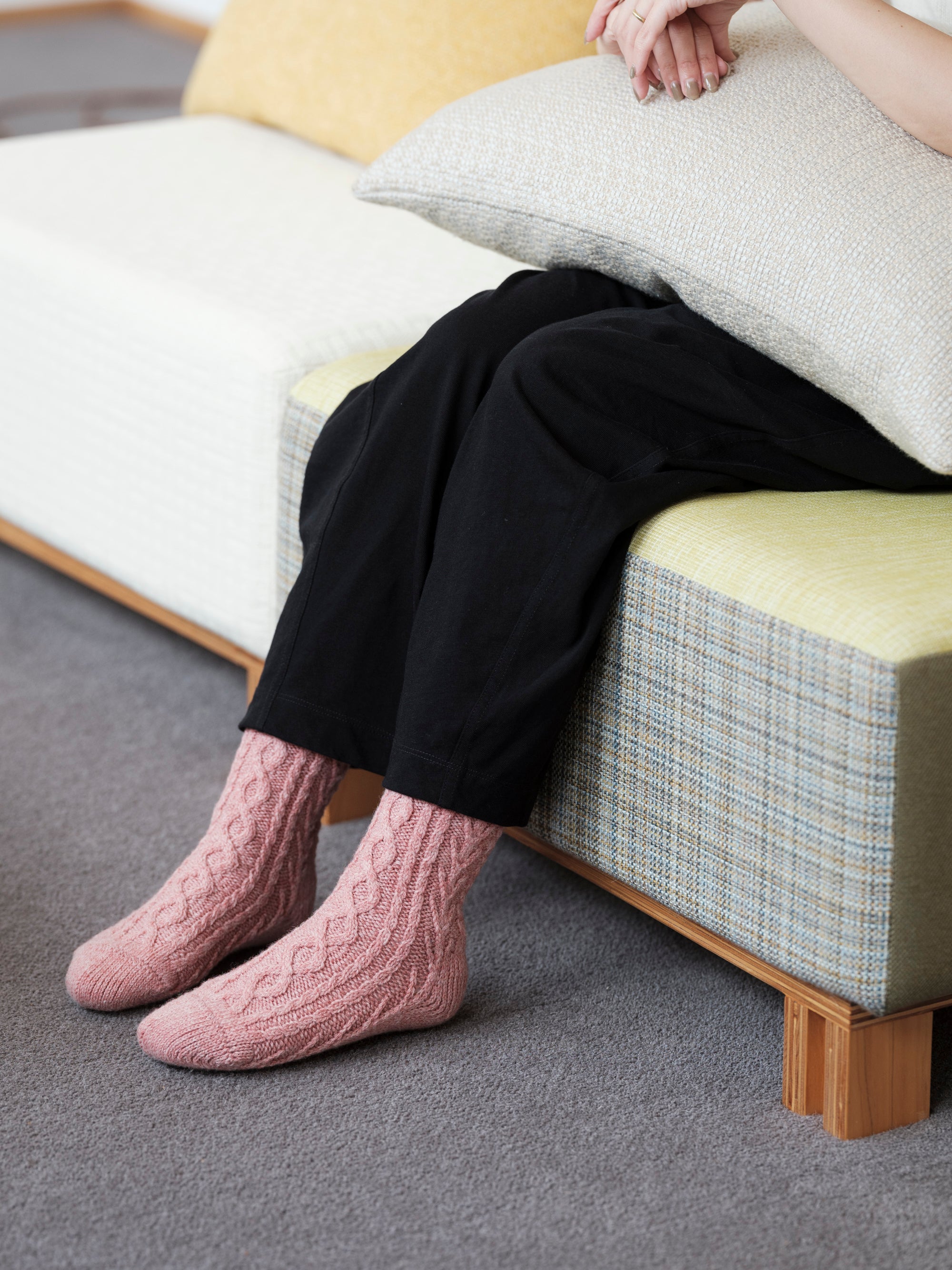 湯たんぽみたいなアランウール靴下｜わざわざオリジナル