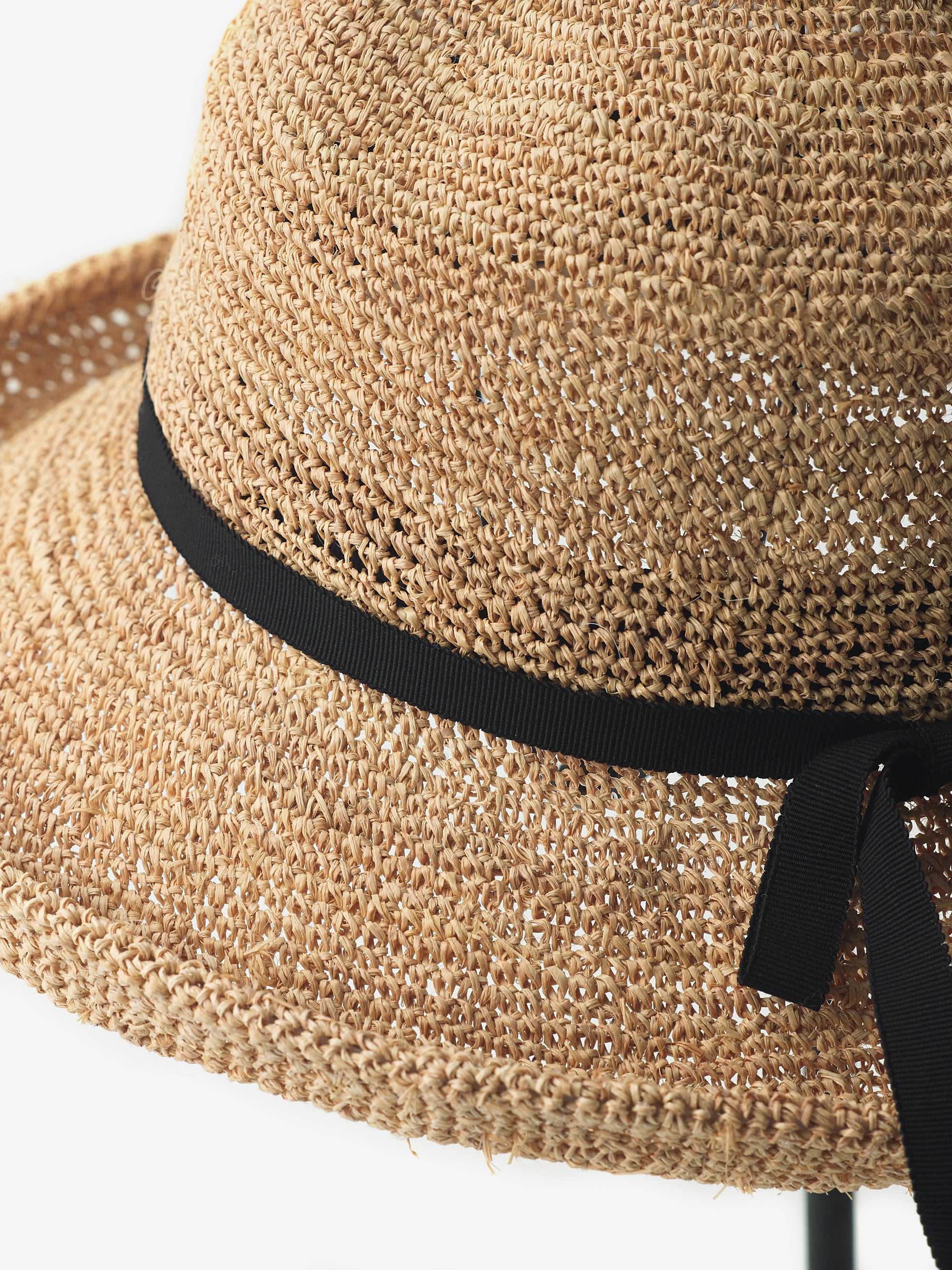 ラフィア糸入りかぎ編み ソフトハットセーラ｜石田製帽