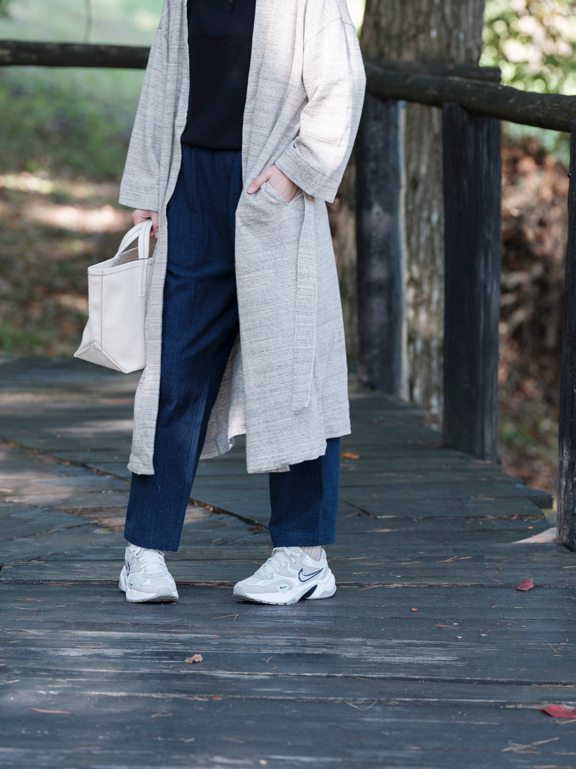 備後節織 厚地 テーパードパンツ｜yohaku