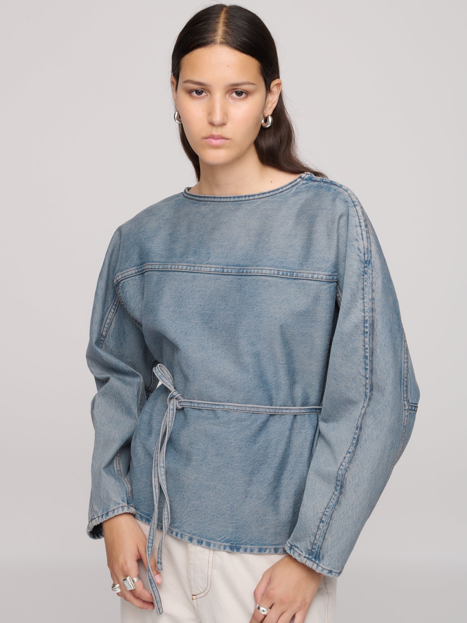 Denim Sweat Top - Worn Ink | Wear DALA – wear dala
