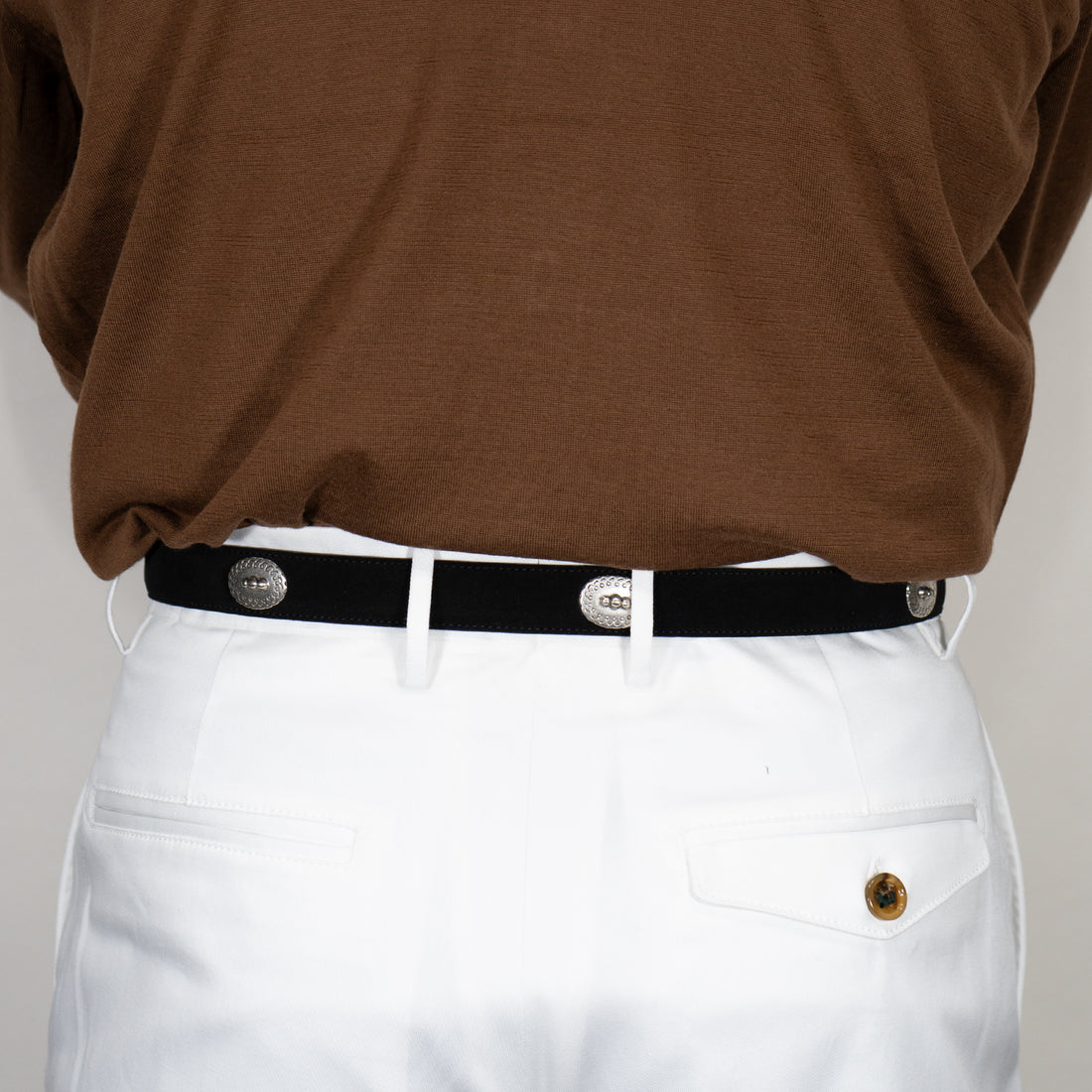 ALBERTO LUTI/Suede Concho Belt/Black – WEARLNESS