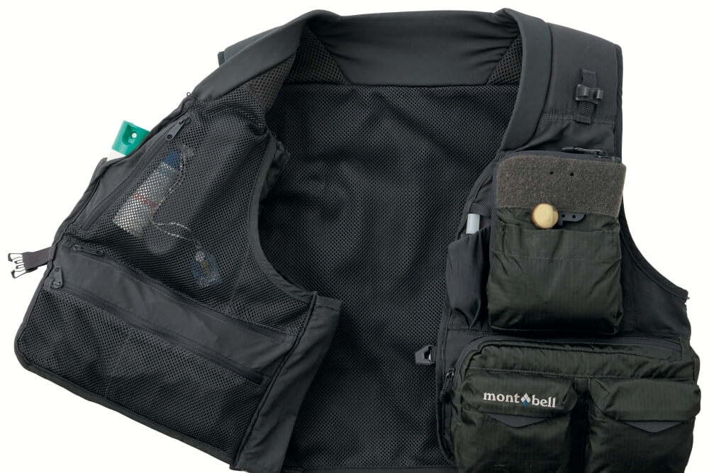 ポケット全31個！ モンベルの本格フィッシングベストは、手ぶら派必見