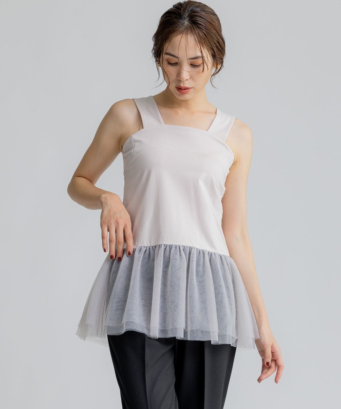 組曲 S＞ チュールレイヤード タンク｜天満屋ネットショップ|デパ地下