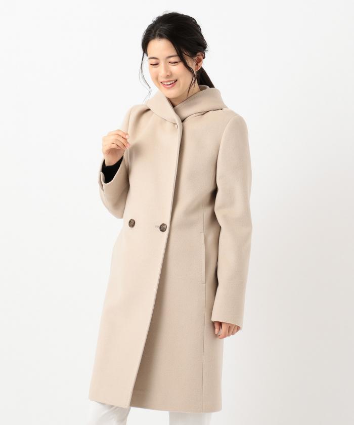 23区 L＞ 【マガジン掲載】ウールアンゴラビーバー フーデッド コート