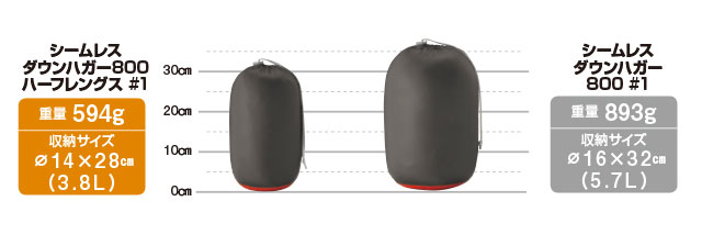 シームレス ダウンハガー800 ハーフレングス #3｜モンベル