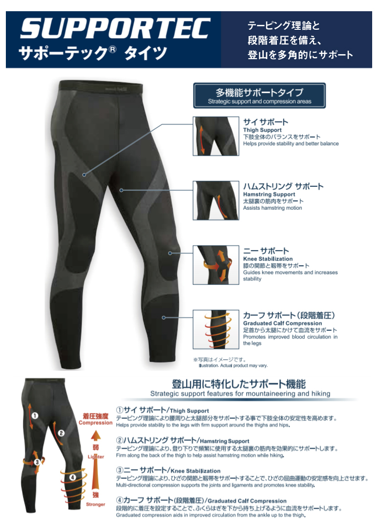 サポーテックタイツ Women's｜モンベル
