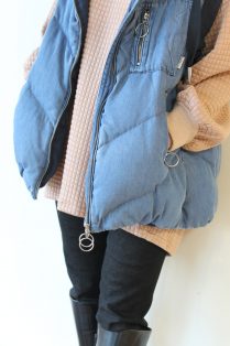 アヤン（ayane）テンセルデニムダウンベスト／ブルー - 22,176円