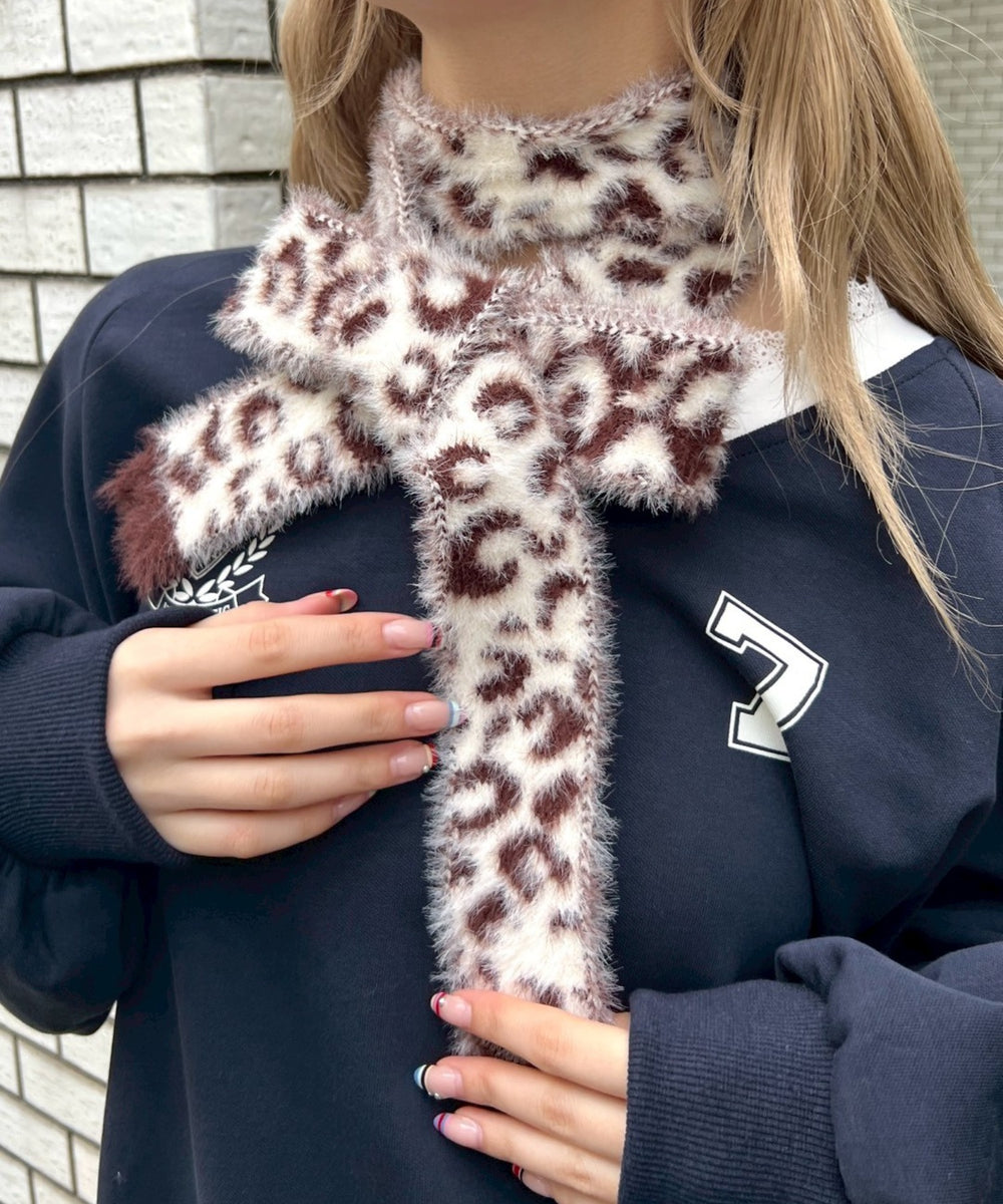 レオパードニットナローマフラー｜WEGO（ウィゴー） – WEGO ONLINE STORE