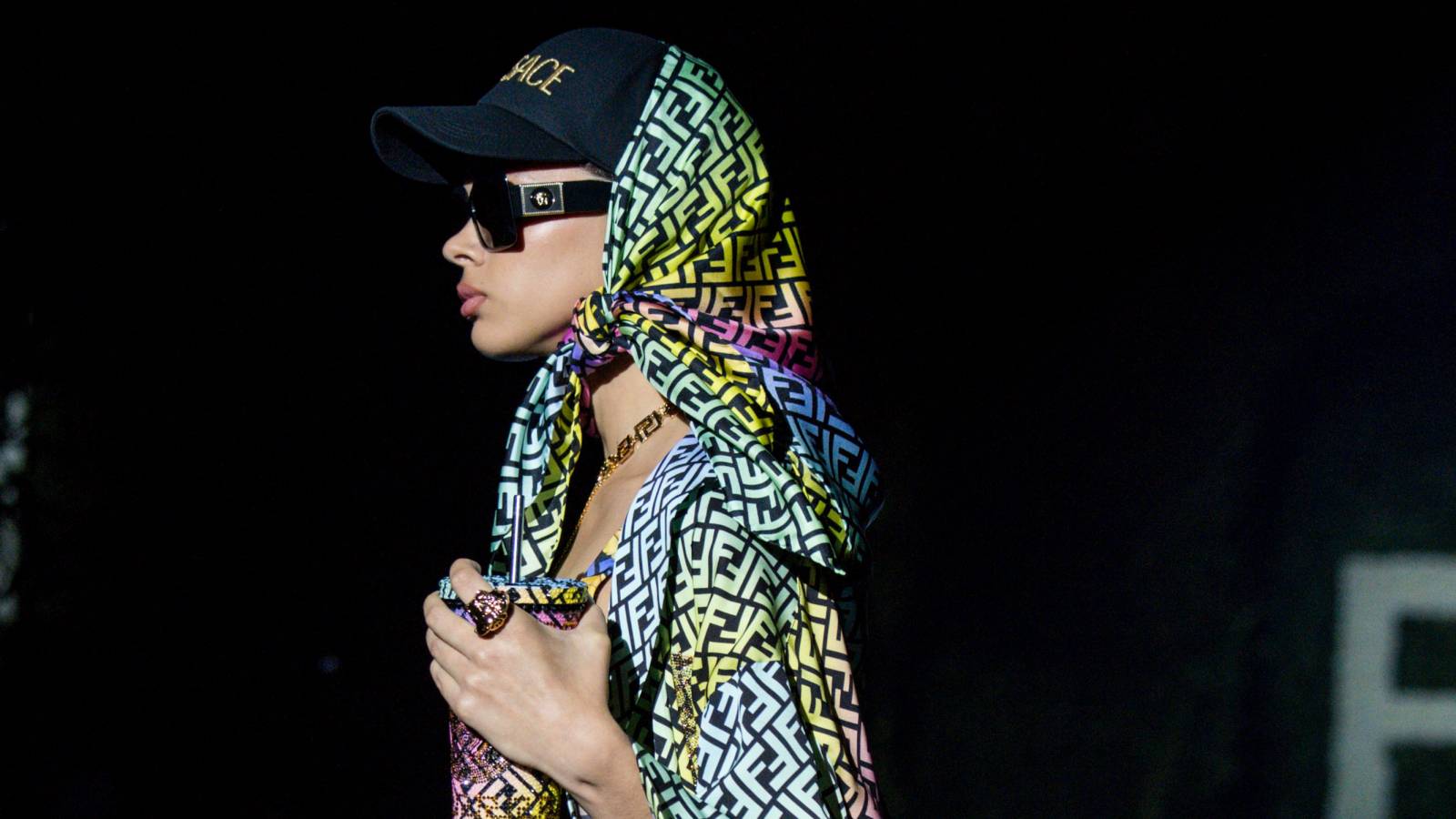 Cap & Headscarf: Fashion Trick from Versace x Fendi's Joint Show