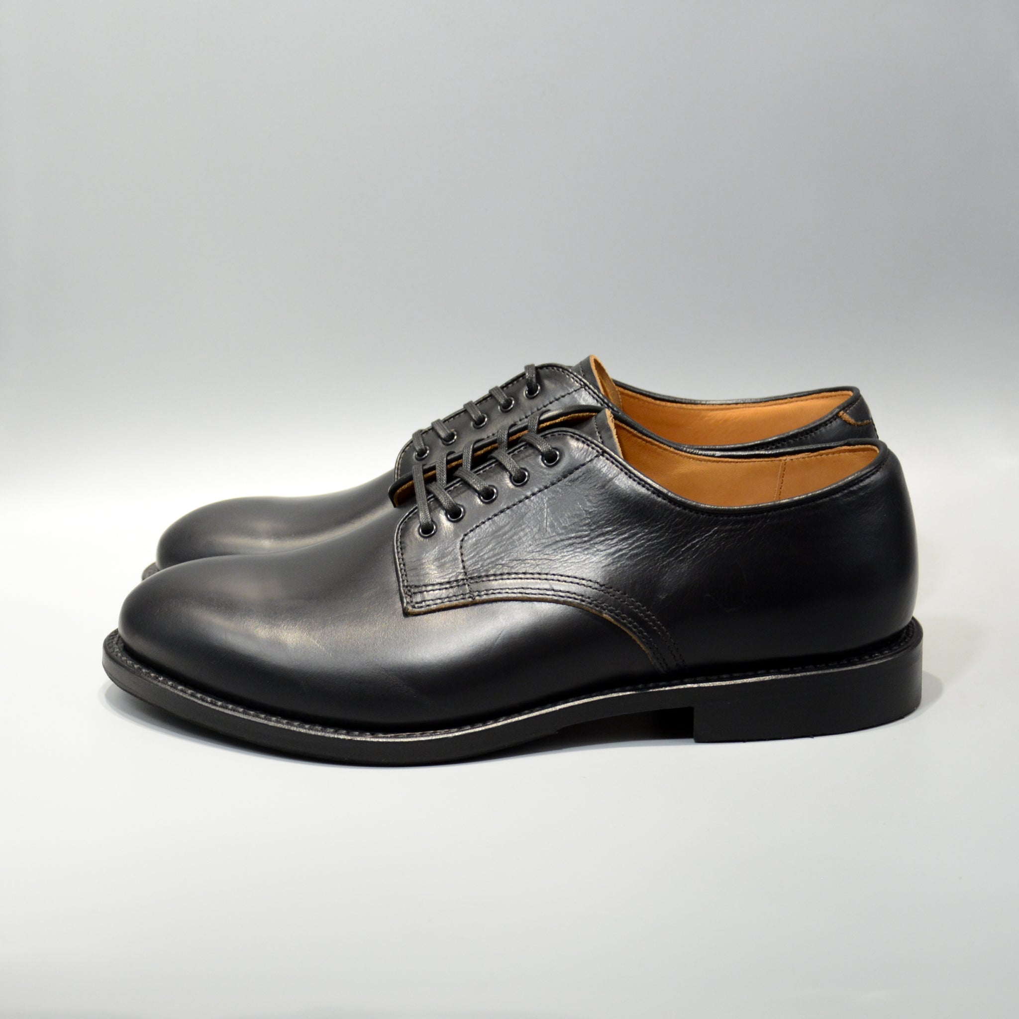 15075 PLAIN TOE DERBY BLACK – WHEELROBE