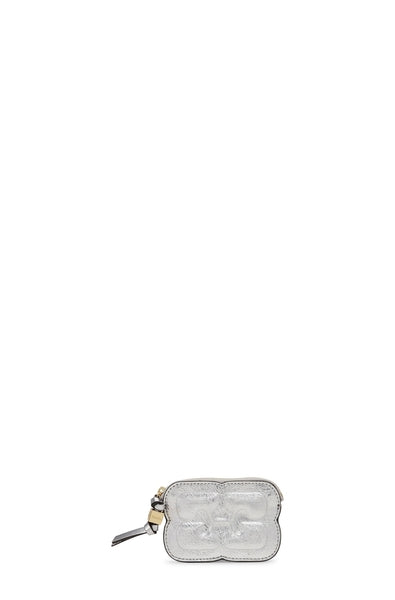 Ganni Bou Compact Zipped Wallet Metallic– Willow & Wolf Marlborough