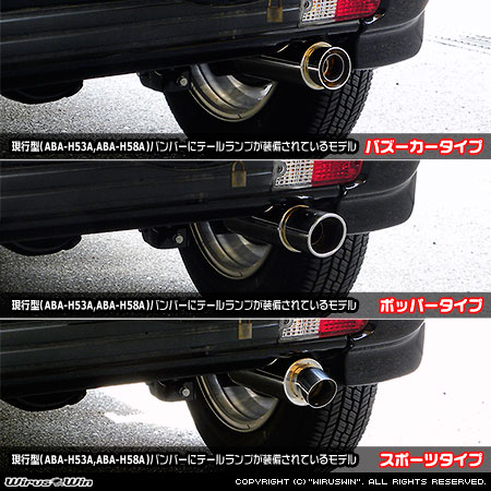 WirusWin】パジェロミニ（ABA-H58A・ABA-H53A・バンパーにテールランプ