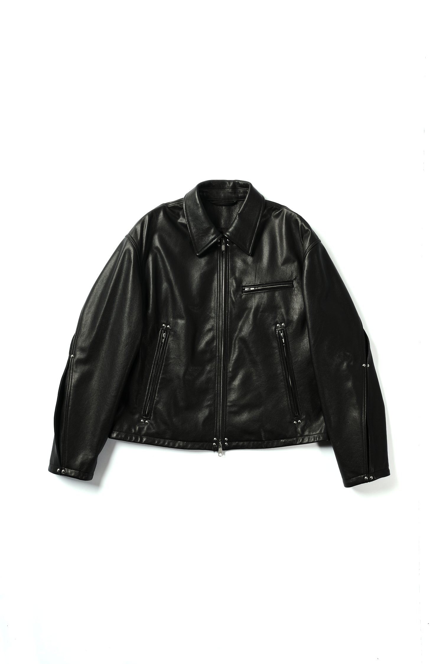 STUDDED MOTION PLEAT LEATHER JACKET – WIZZARD OFFICIAL ONLINE STORE