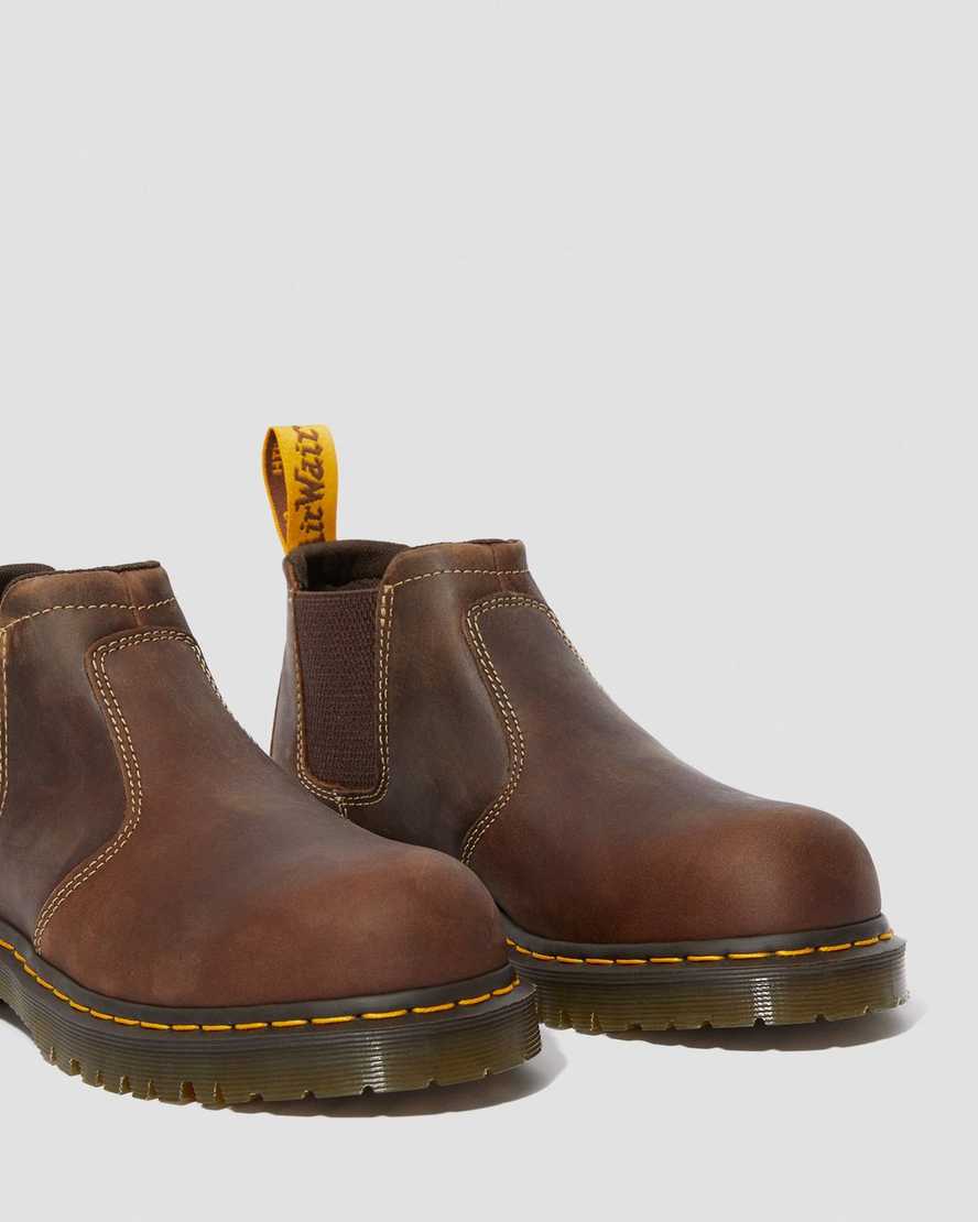 Dr. Martens Boots: Men's R24608200 Brown Furness Steel Toe Chelsea