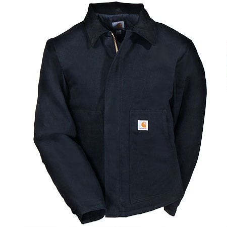 Carhartt Jackets: Men's J002 BLK Black Arctic Quilt Duck
