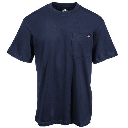 Dickies Shirts: Men's WS436 DN Navy Blue Cotton Short Sleeve