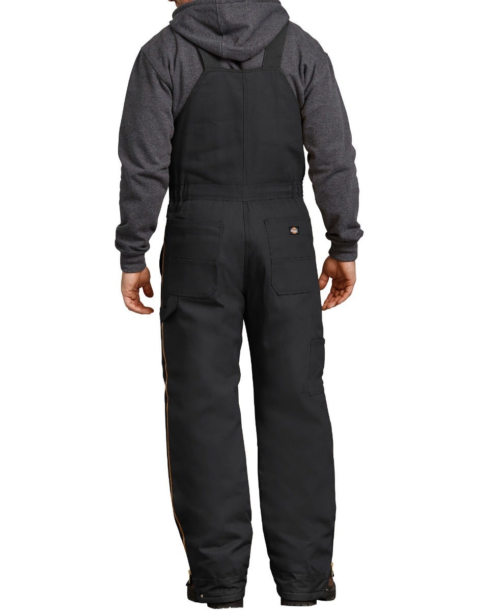 Dickies Overalls: Men's TB839 BK Black Insulated Duck Bib Overalls